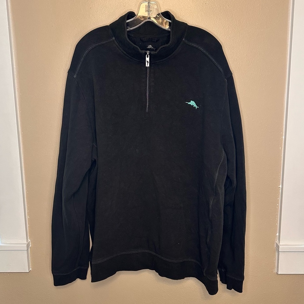 Tommy Bahama Brown 1/4 Zip Pullover Sweater Size XXL